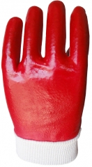 Guante de PVC Rojo Puño Elastico